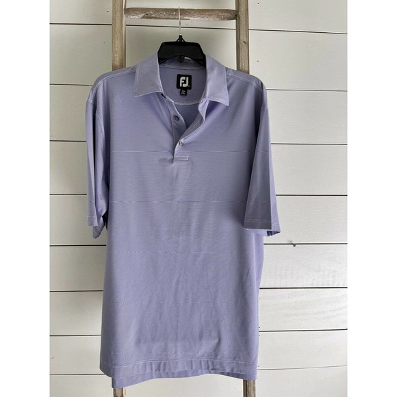FootJoy Other - FootJoy Polo Golf Shirt Short Sleeve Purple Striped Men’s Large